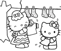 hello kitty color pages