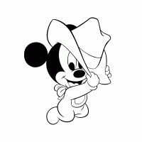 baby mickey mouse coloring pages