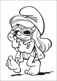 smurf coloring pages for kids