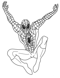spiderman color pages for kids