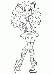 clawdeen wolf coloring pages
