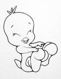 baby tweety bird coloring pages