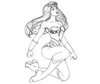 coloring pages of wonder woman